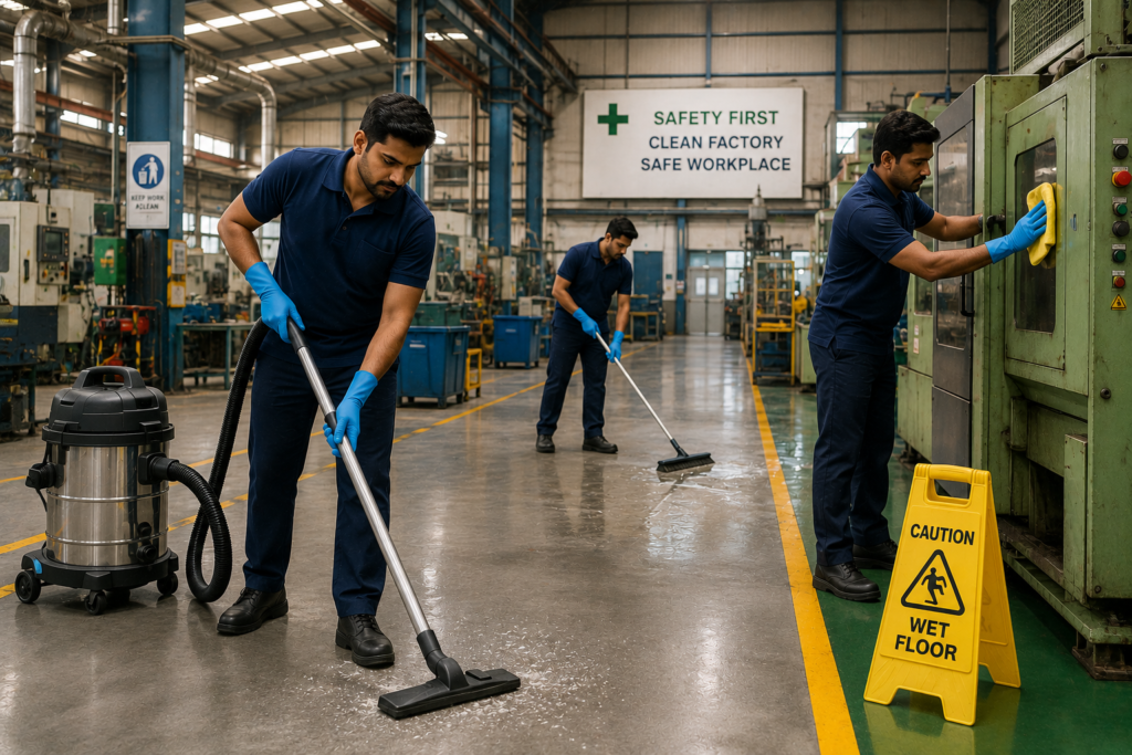 Professional factory cleaning services in Guntur by Haimi Cleaning Services