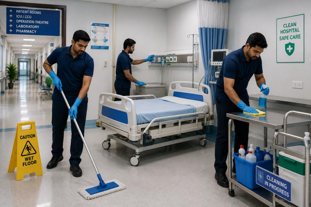 Professional hospital cleaning services in Guntur by Haimi Cleaning Services