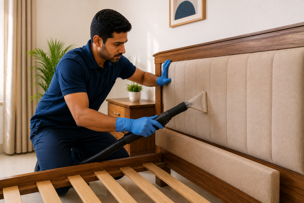 Professional bed cleaning services in Guntur by Haimi Cleaning Services