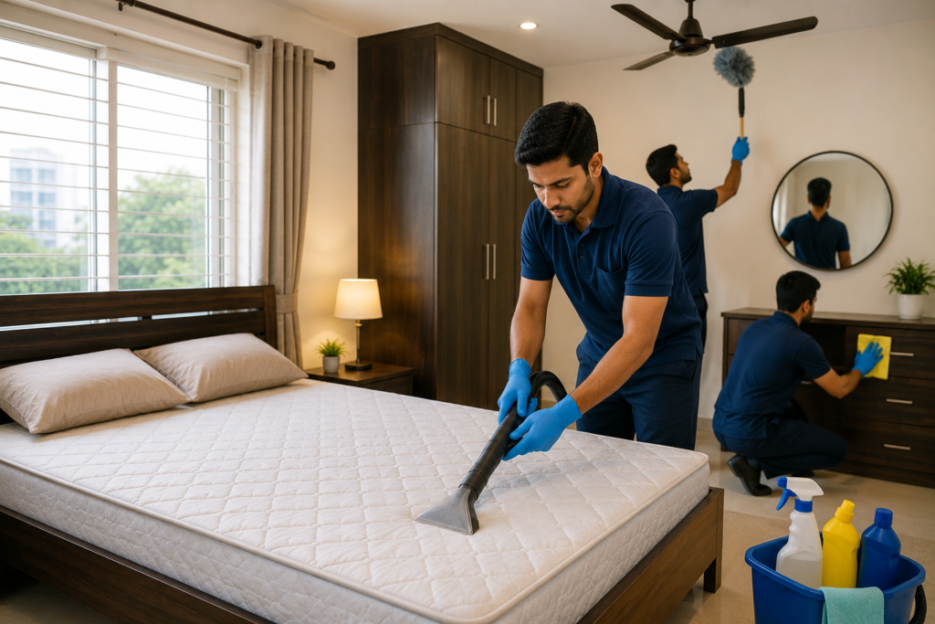 Professional bedroom deep cleaning services in Guntur by Haimi Cleaning Services