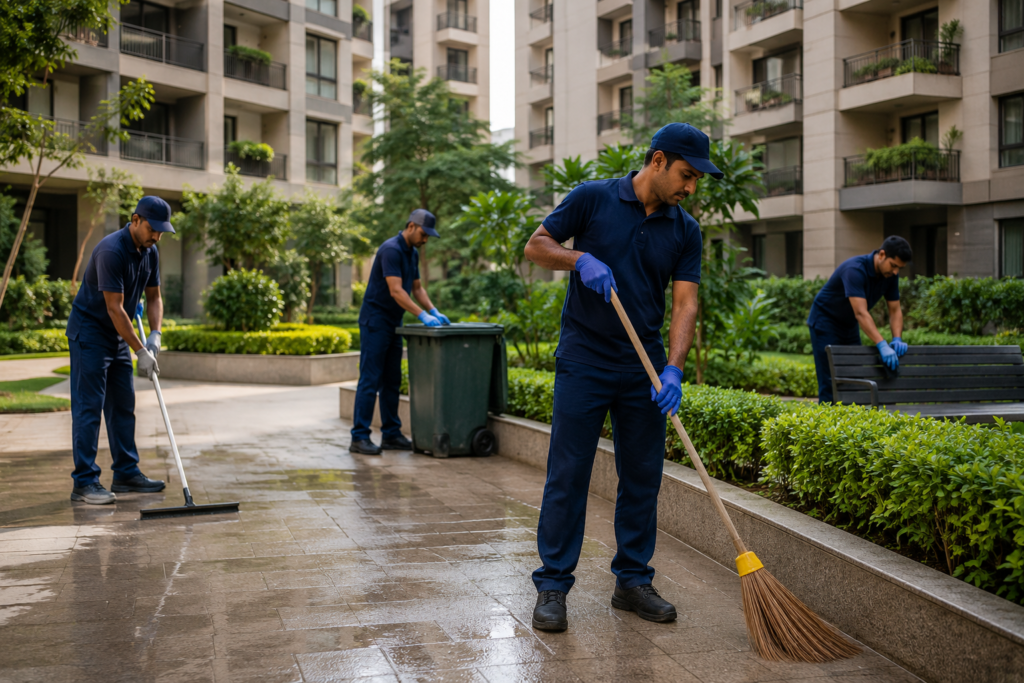 Cleaning services for society in Guntur common areas