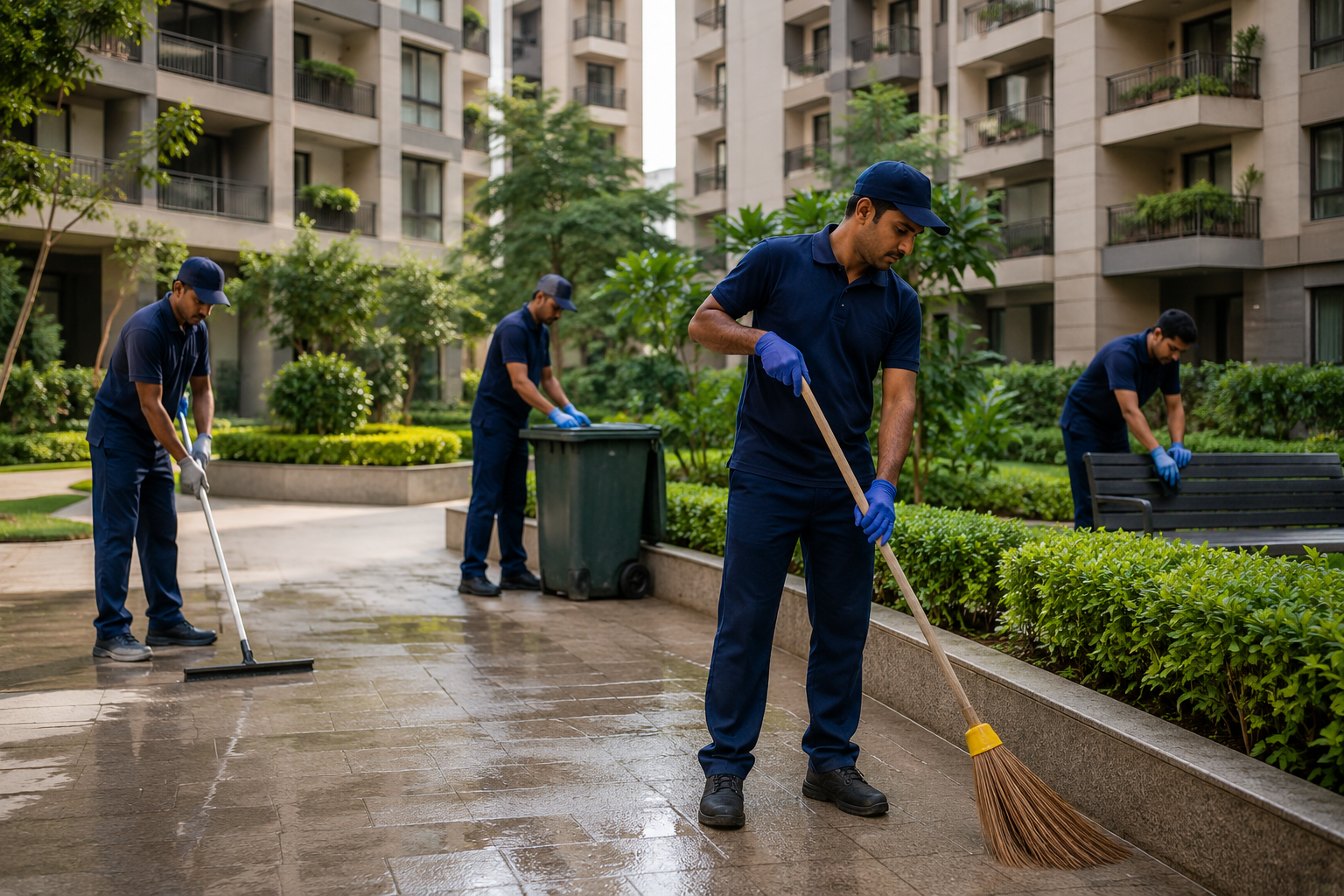 Cleaning services for society in Guntur common areas