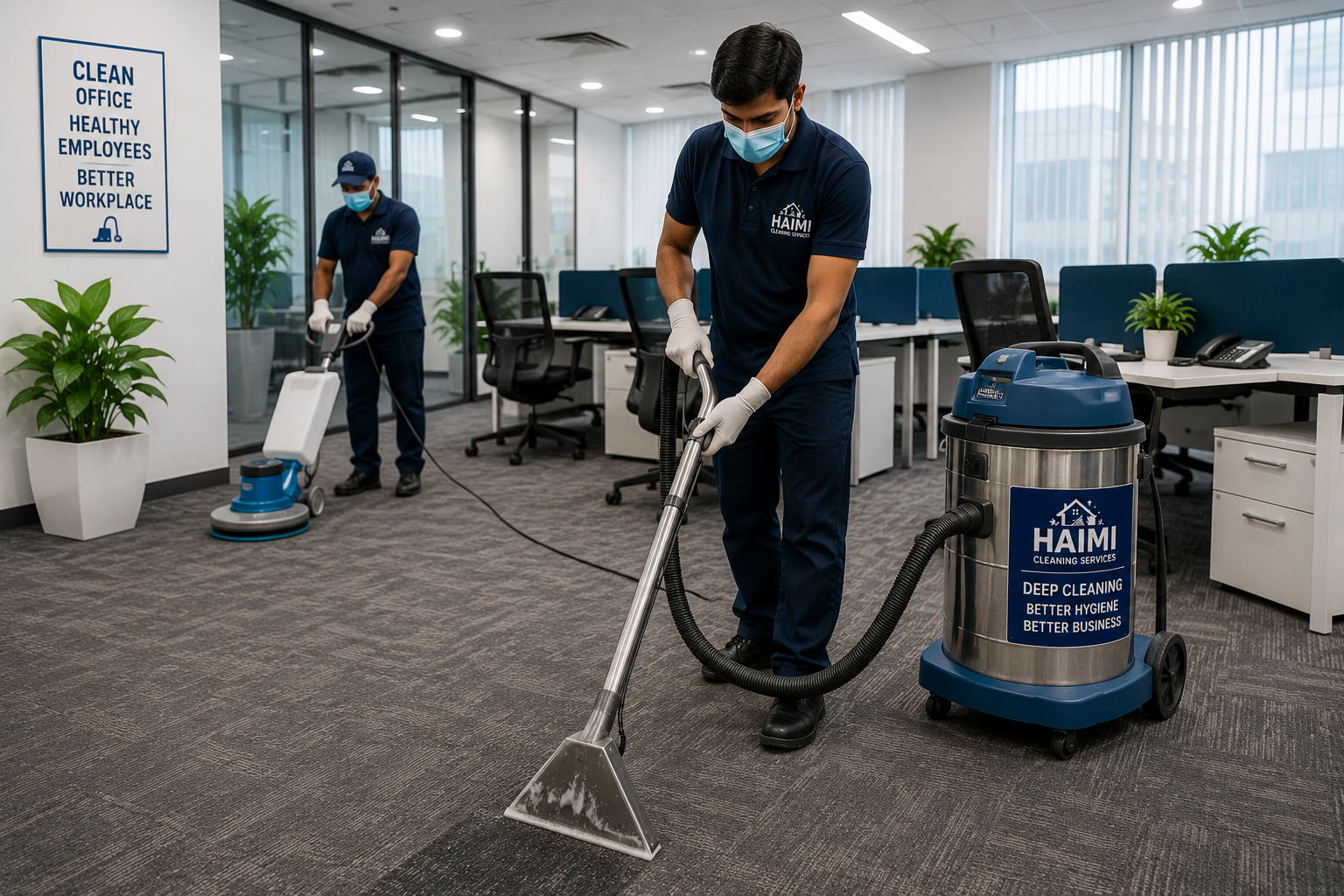 Professional commercial carpet cleaning services in Guntur by Haimi Cleaning Services