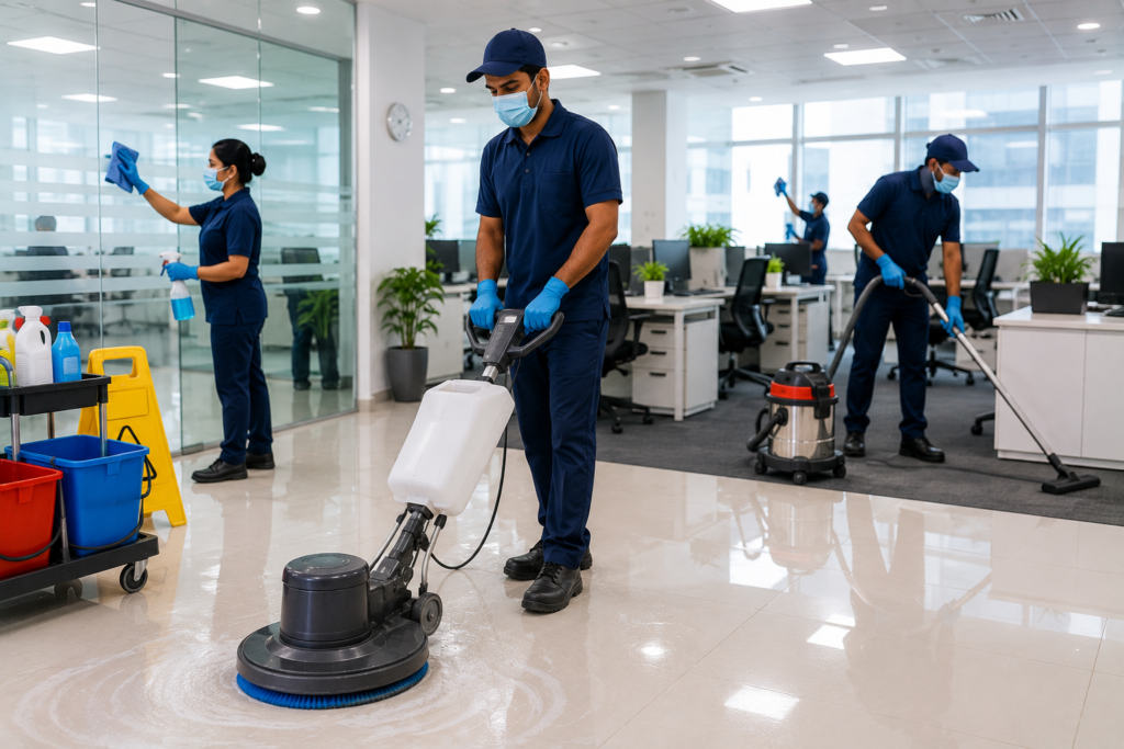 Professional commercial deep cleaning services in Guntur by Haimi Cleaning Services