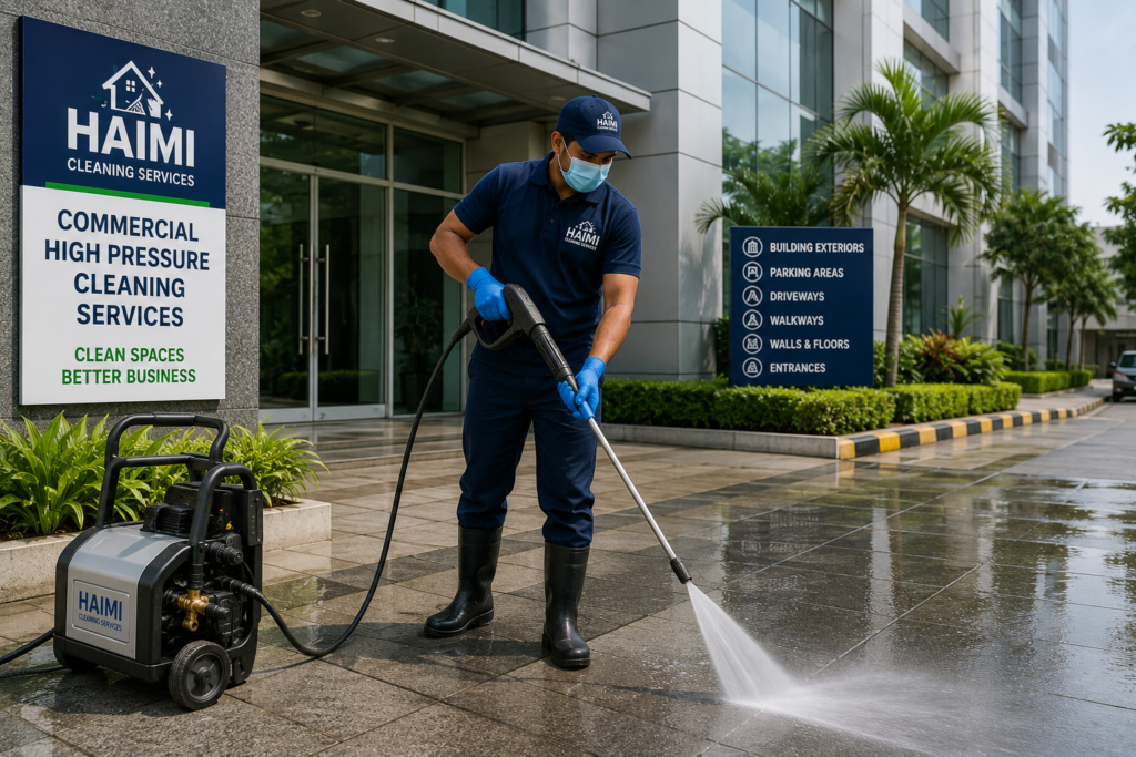 Professional commercial high pressure cleaning services in Guntur by Haimi Cleaning Services