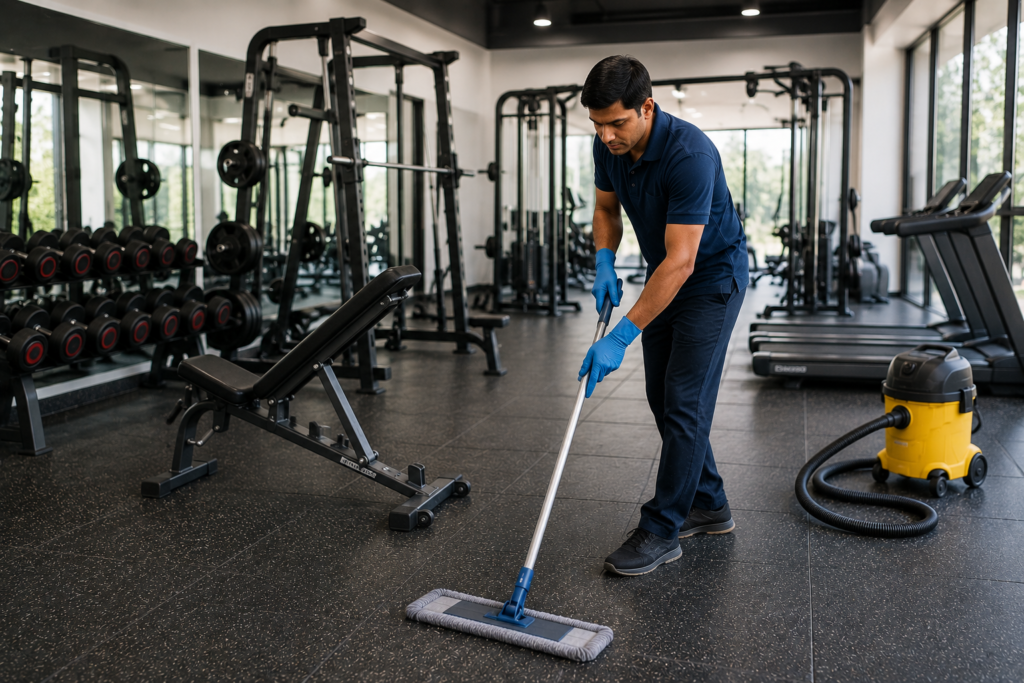 Professional gymnasium cleaning services in Guntur by Haimi Cleaning Services