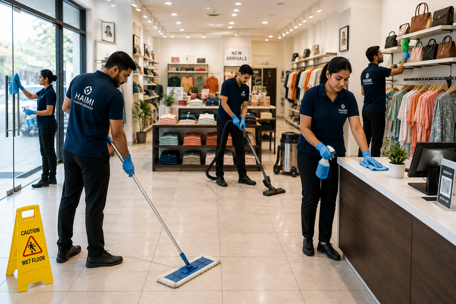 Shop cleaning services in Guntur for a clean retail store