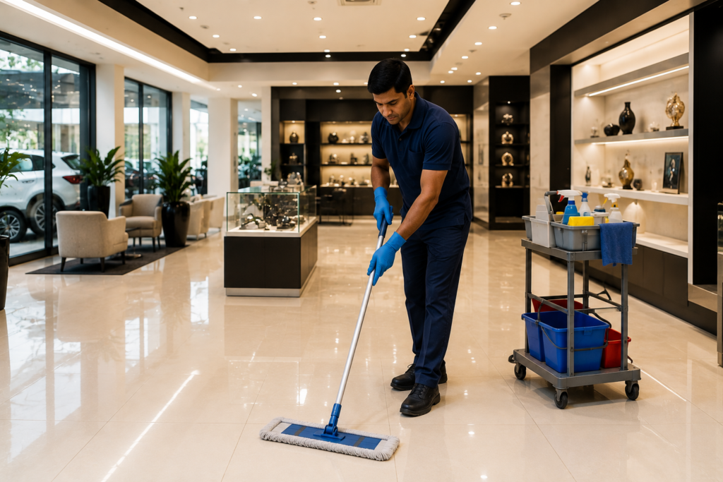 Professional showroom cleaning services in Guntur by Haimi Cleaning Services