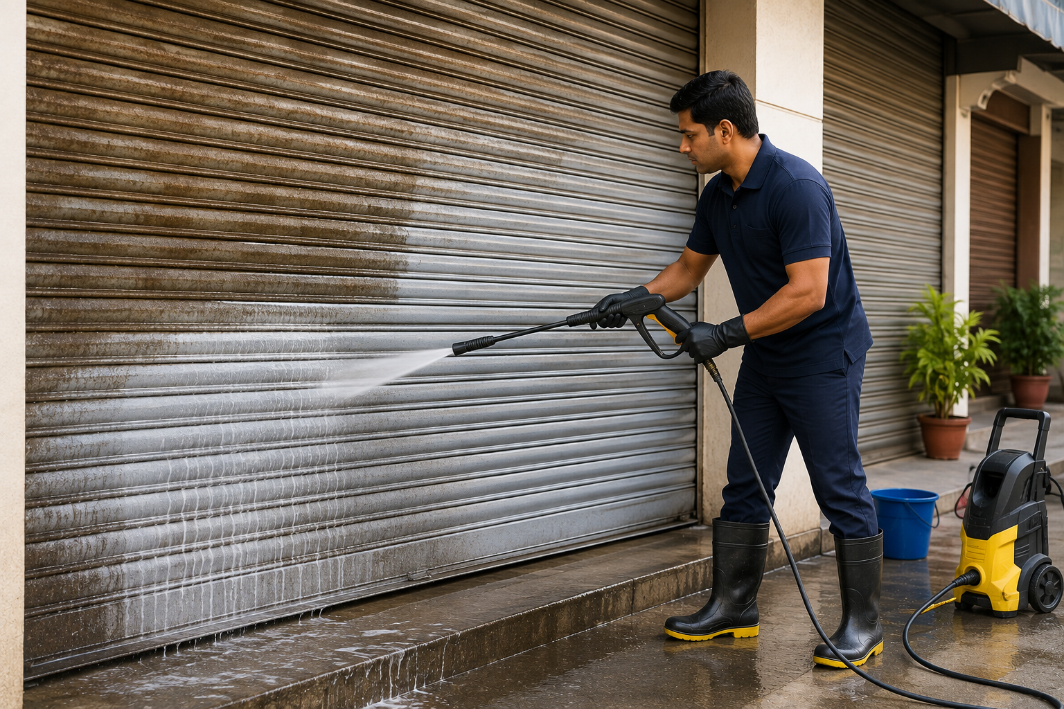 Professional shutter cleaning services in Guntur by Haimi Cleaning Services