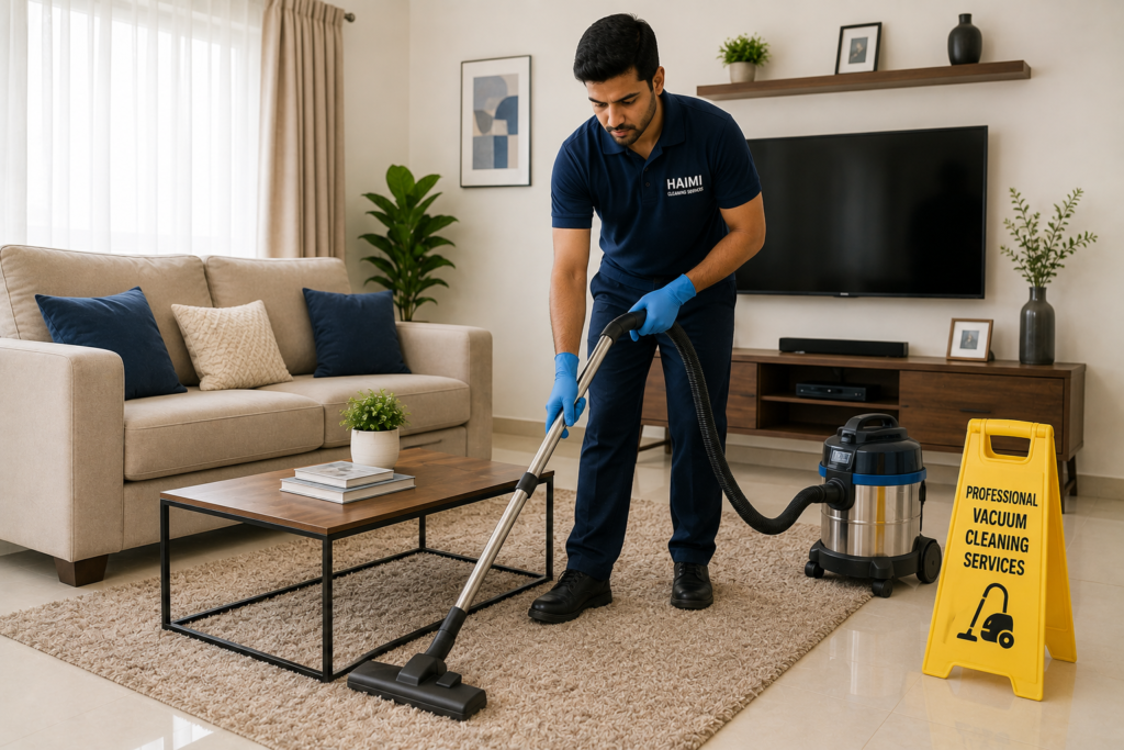 Professional vacuum cleaning services in Guntur by Haimi Cleaning Services